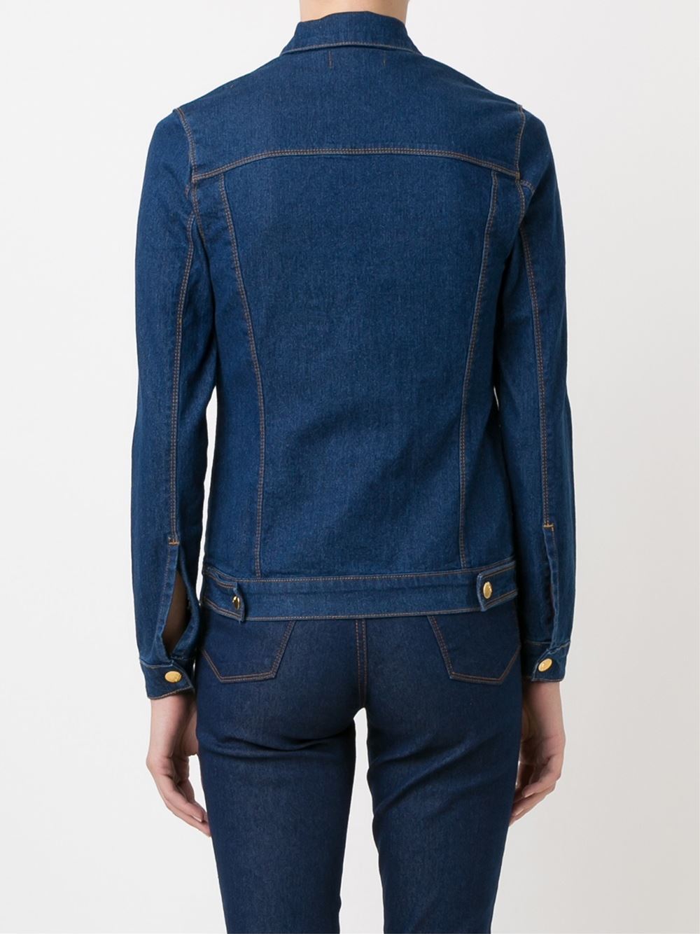 classic polo collar denim jacket