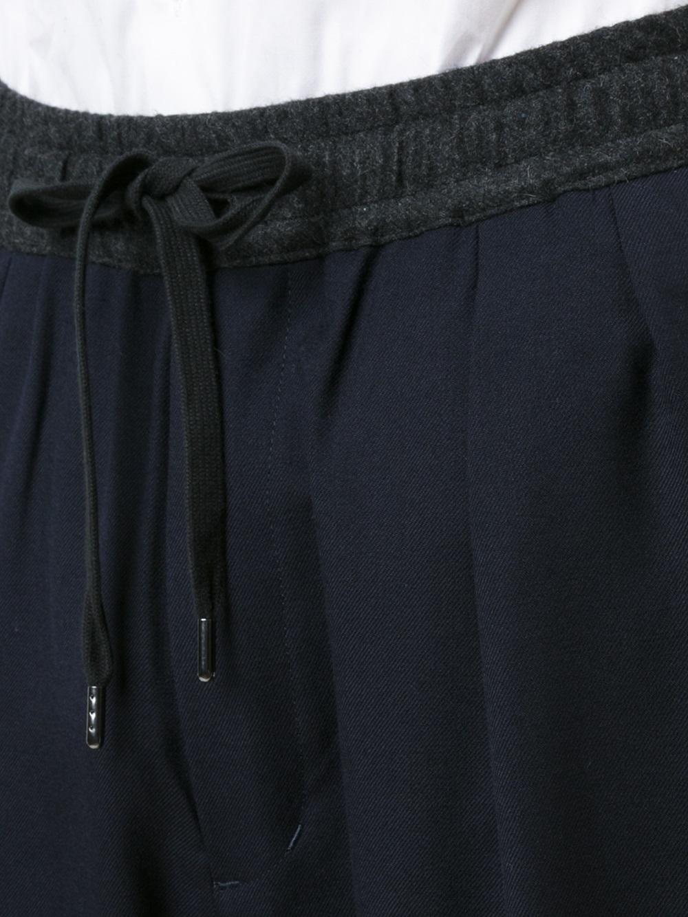 drawstring tapered trousers