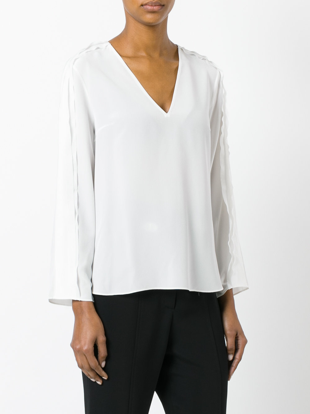 v-neck blouse