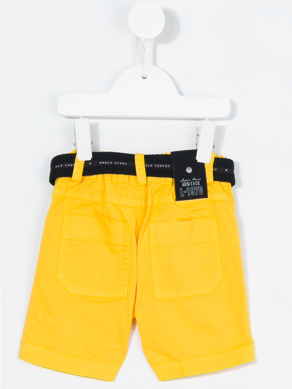 belted denim shorts