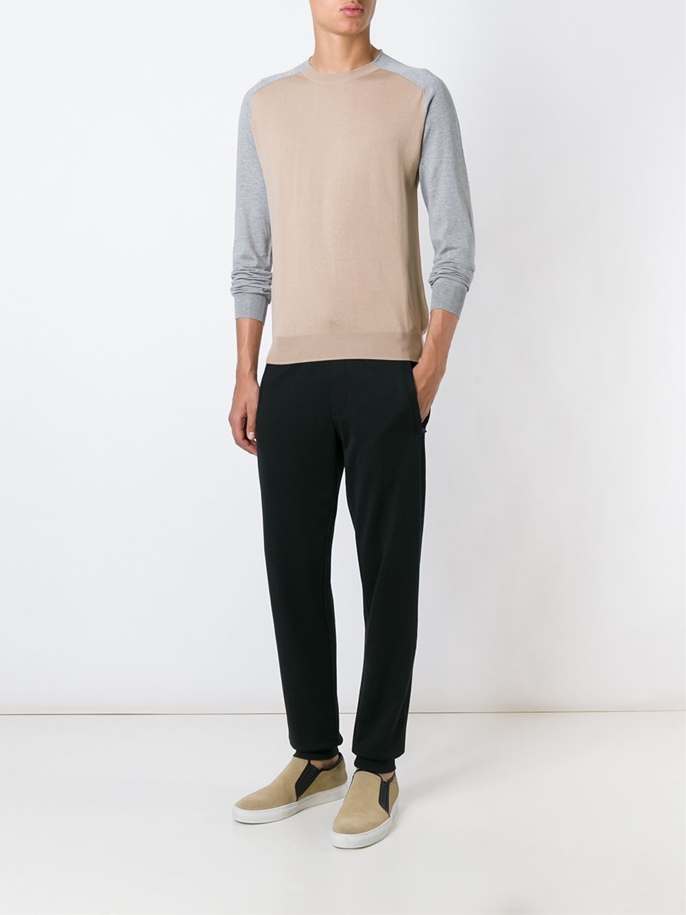 contrast sleeves sweatshirt