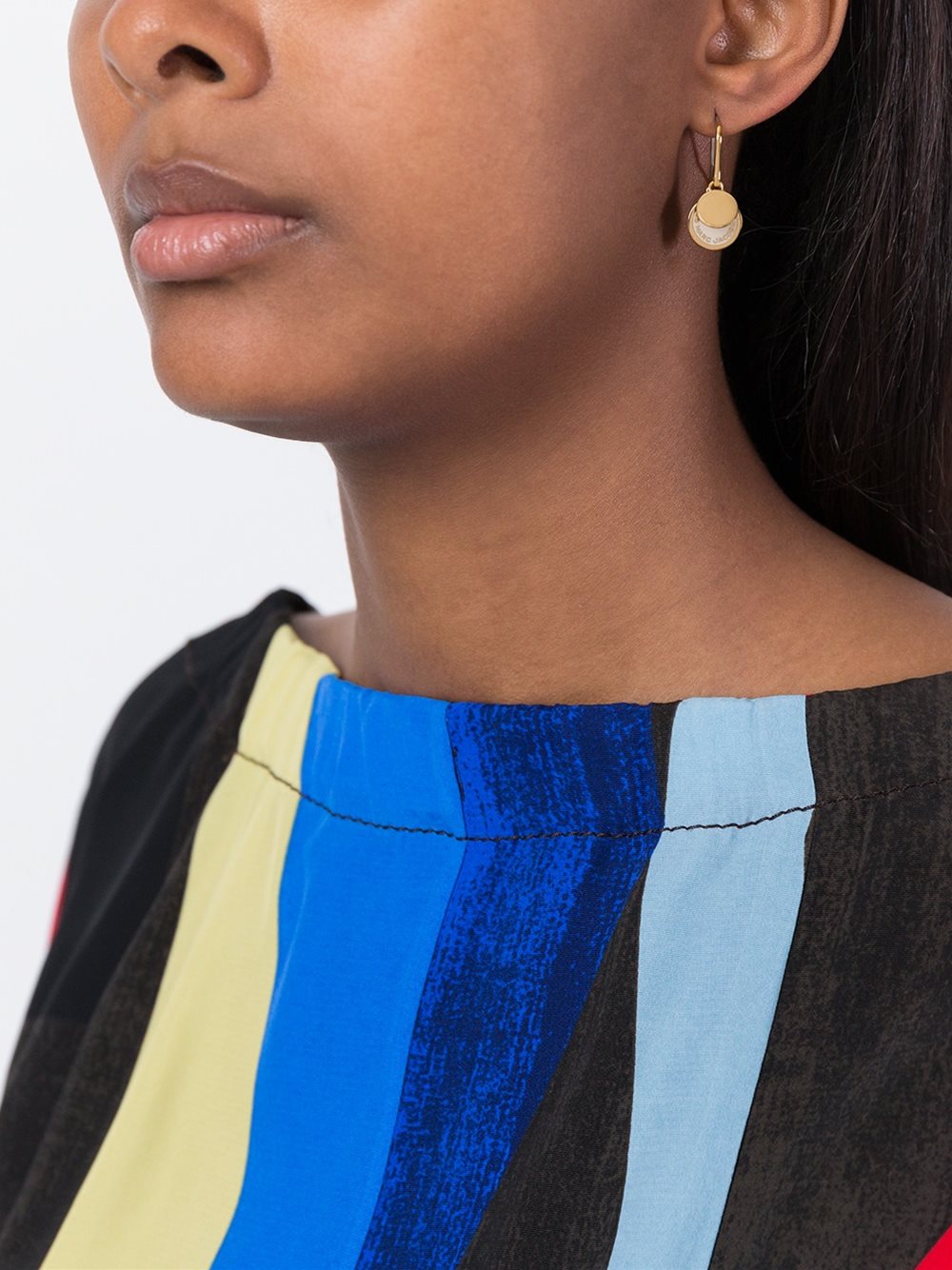 logo drop earrings