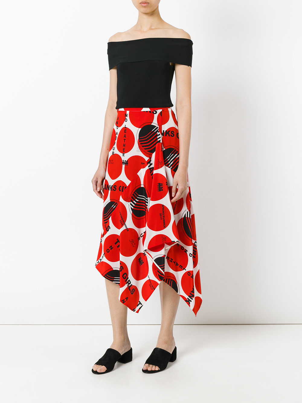 circle print skirt