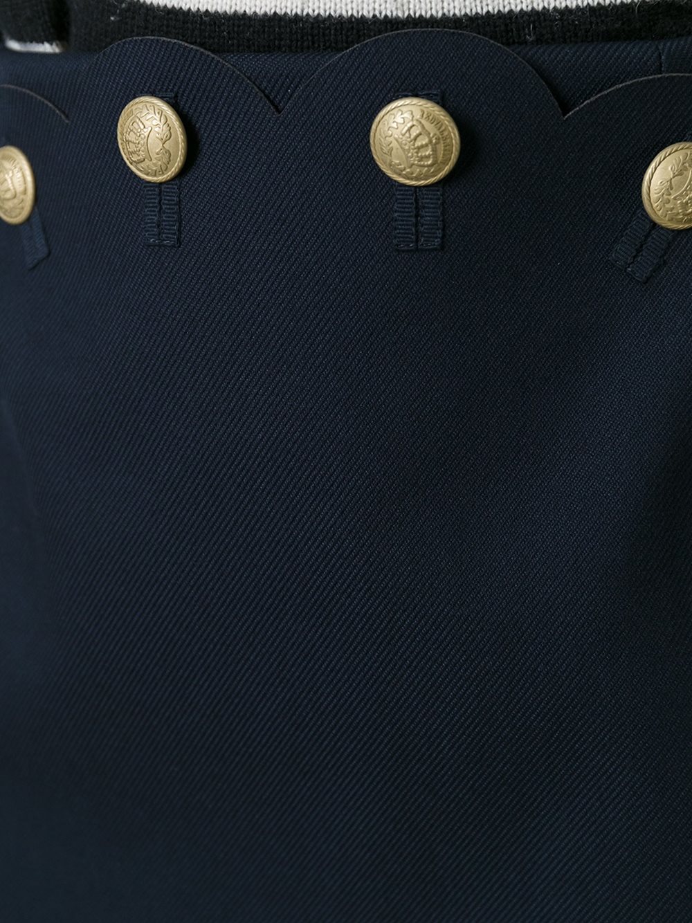 buttoned pencil skirt 
