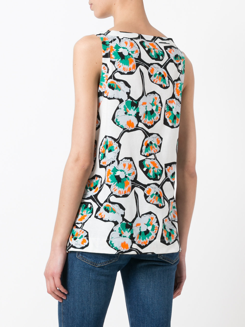 whisper print tank top 