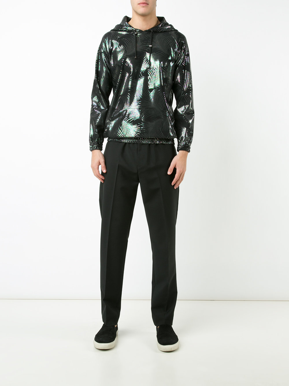 metallic palms hoodie