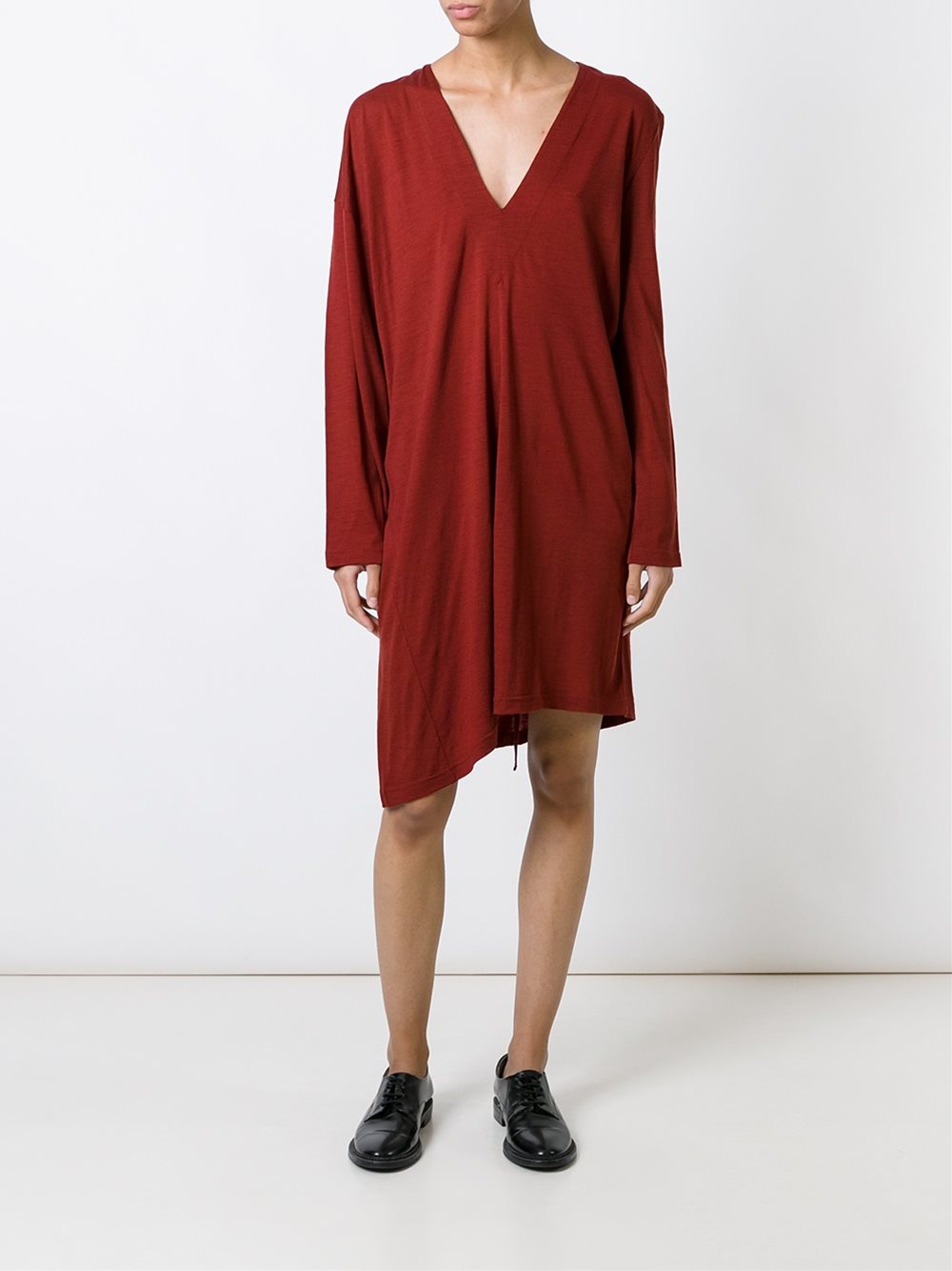 longsleeved v-neck dress