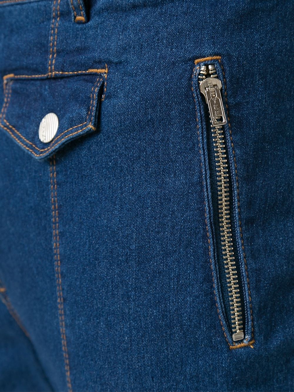 seam detailed straight jeans
