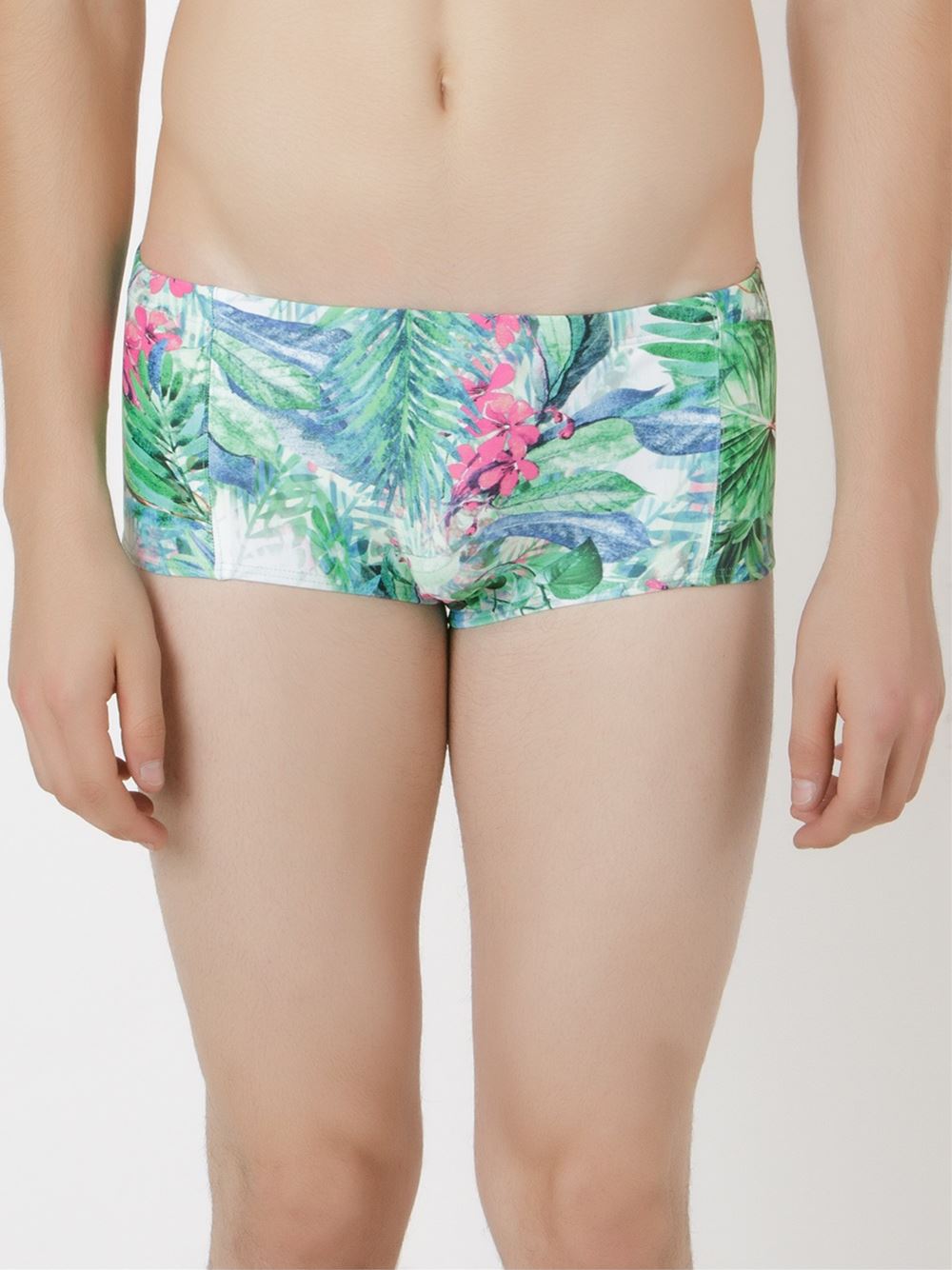 printed swim trunks