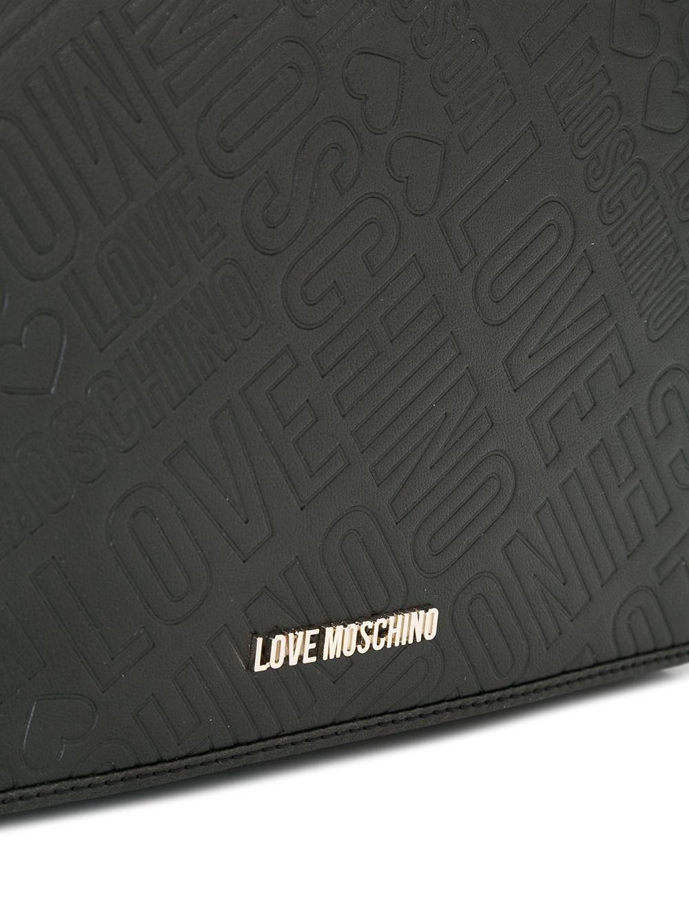 logo embossed shoulder bag