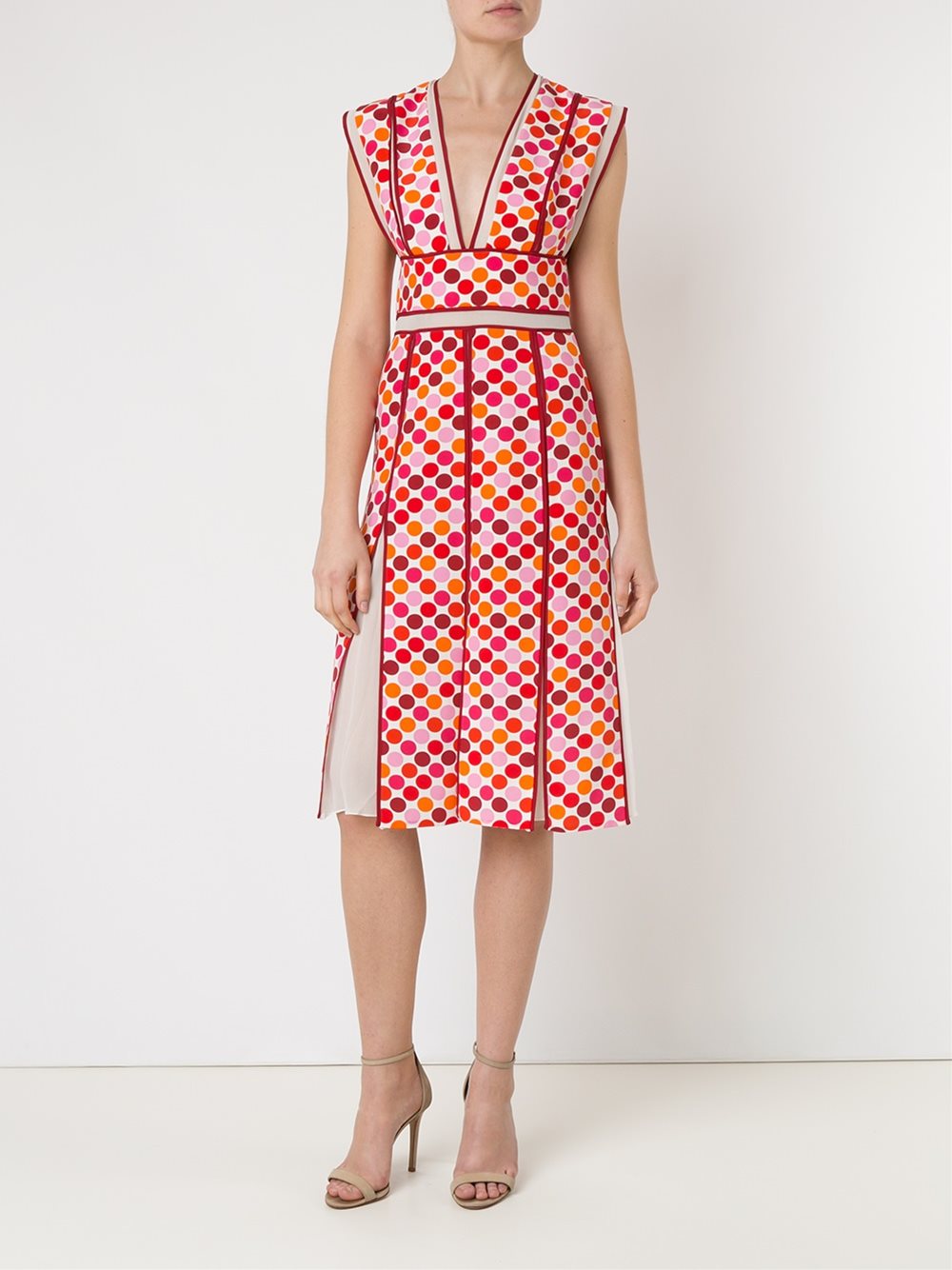 v-neck printed dress