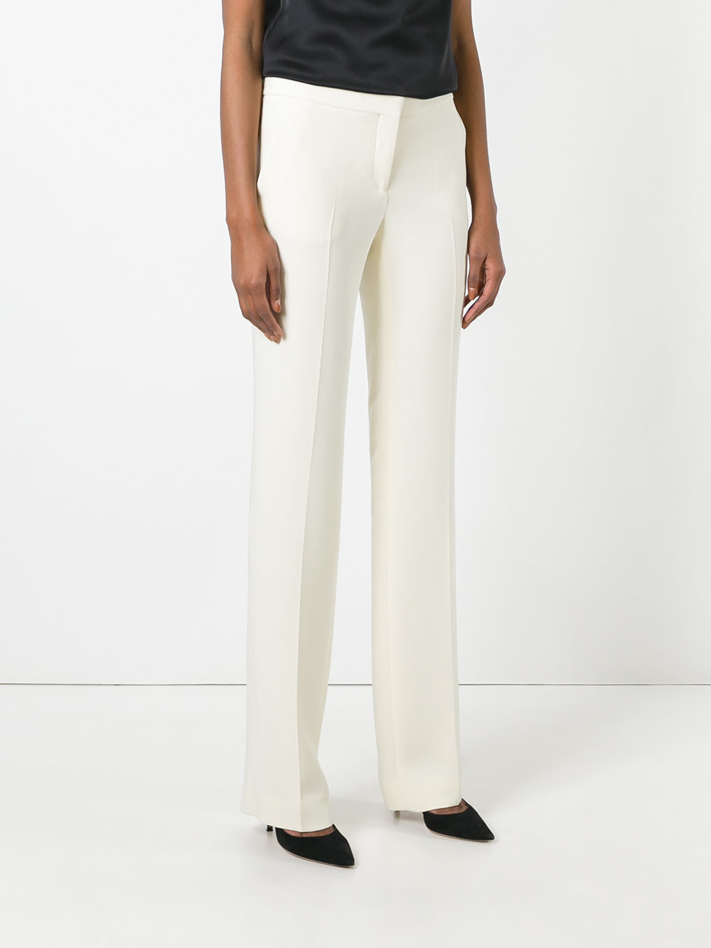 tailored straight trousers