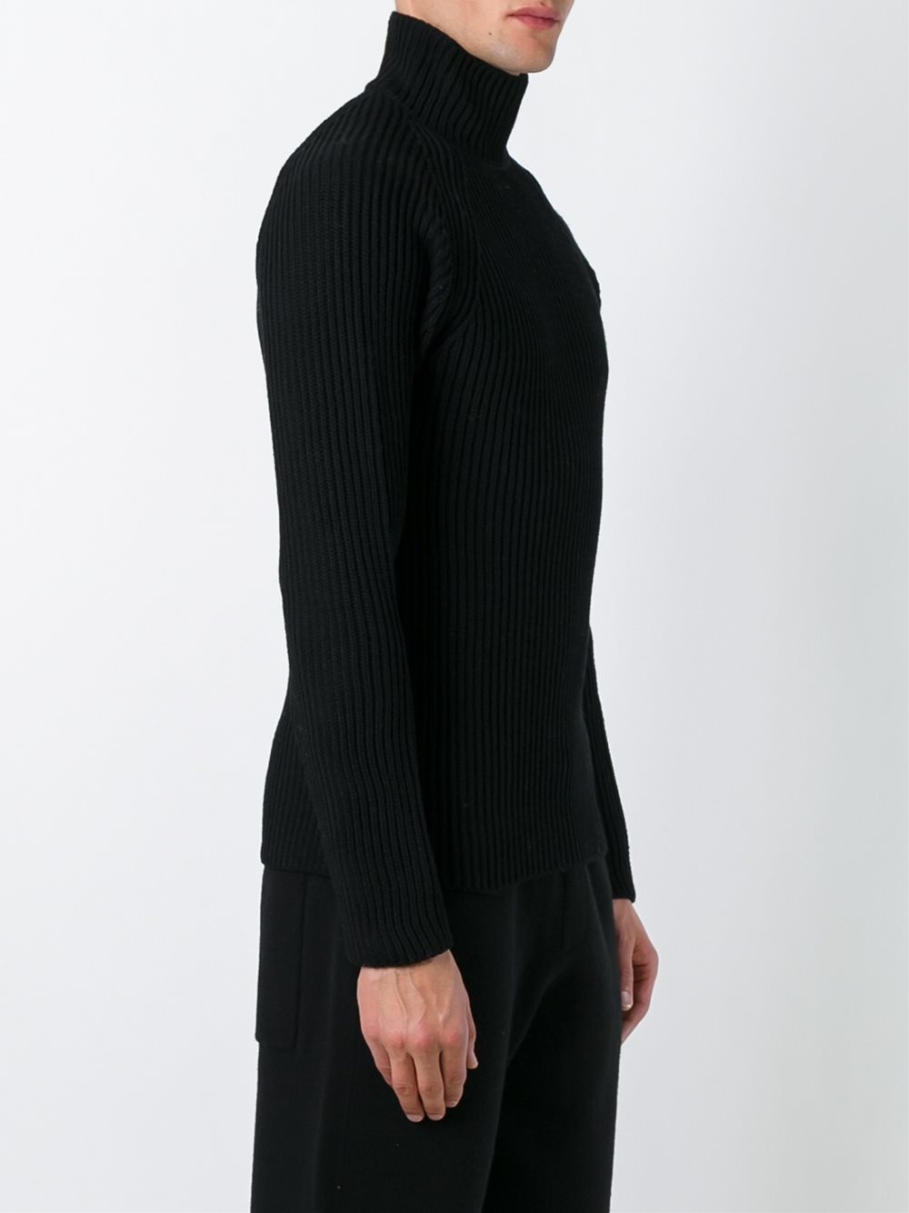 ribbed roll neck jumper