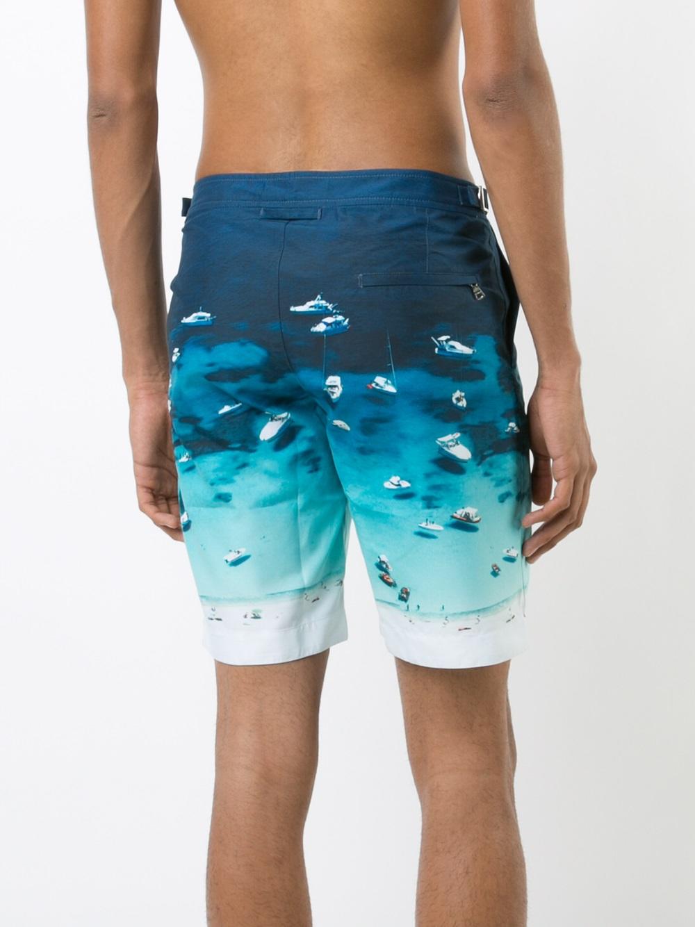 boat print swim shorts