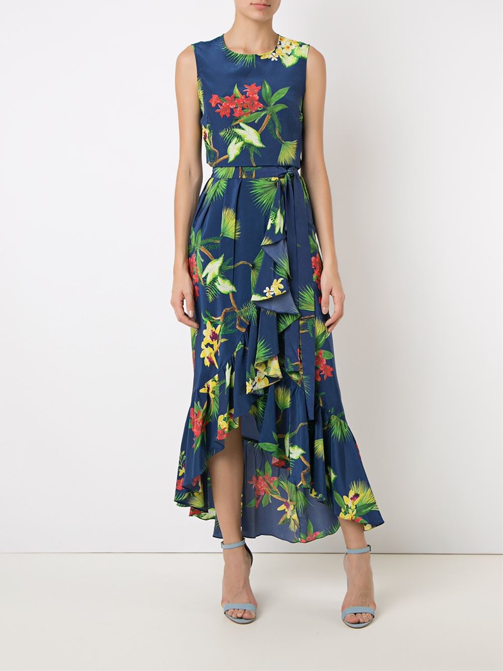 high-waisted midi skirt