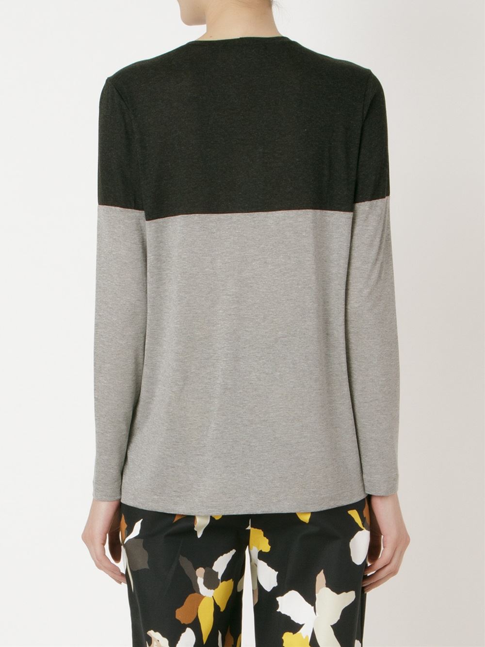 crew neck bi-colored t-shirt