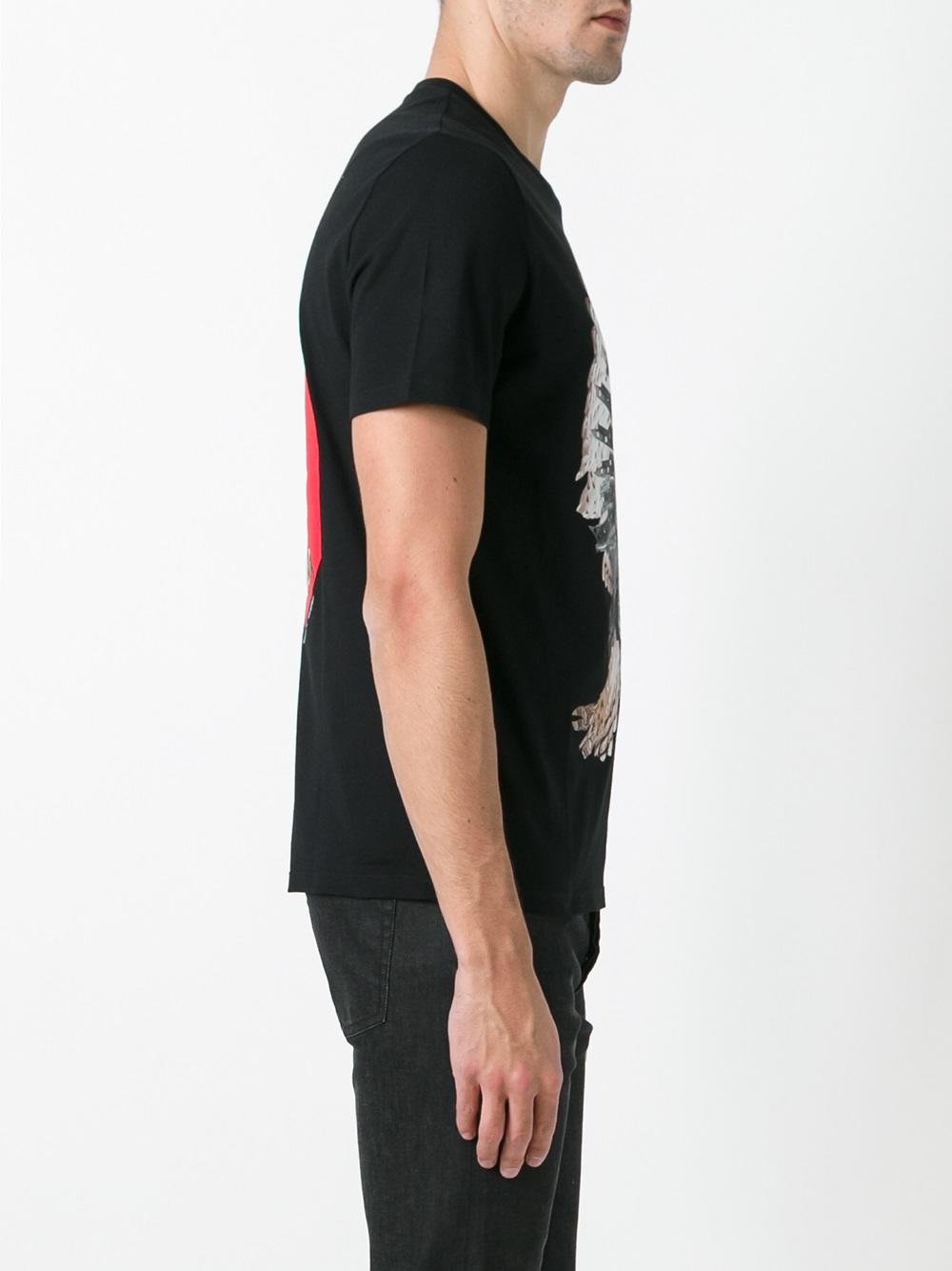 mechanical owl print T-shirt
