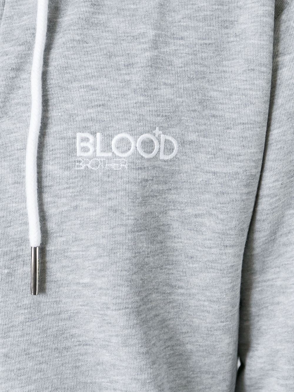 zipped-up hoodie