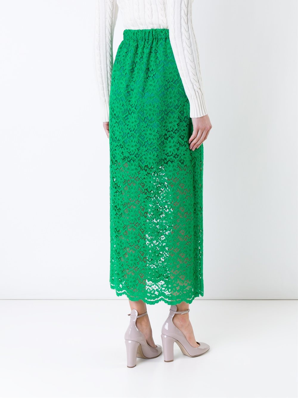 long lace skirt