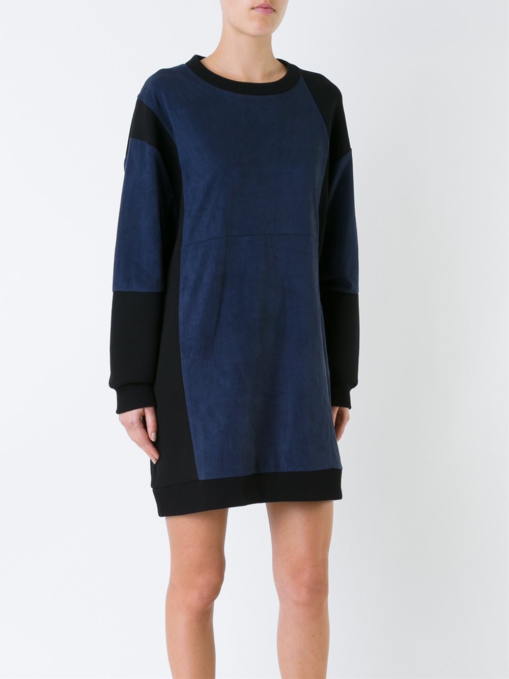 panelled sweatshirt dress