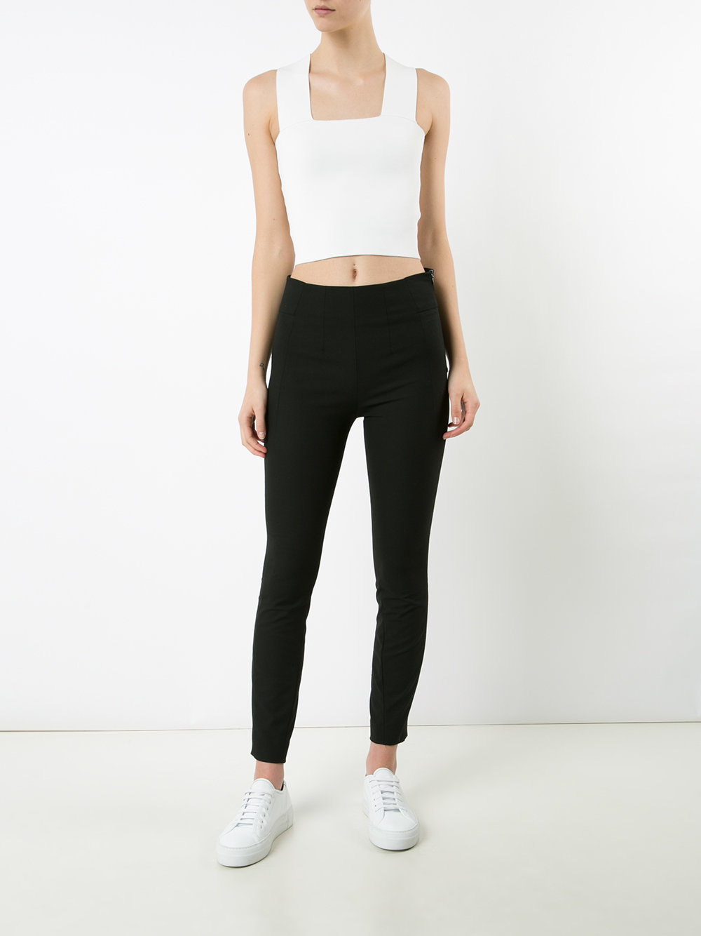 slim-fit cropped tank