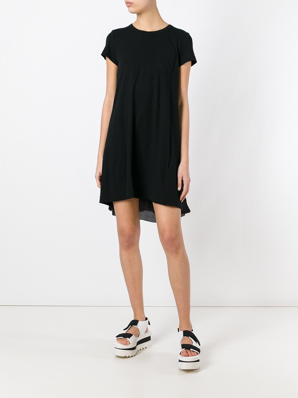 cupro insert T-shirt dress