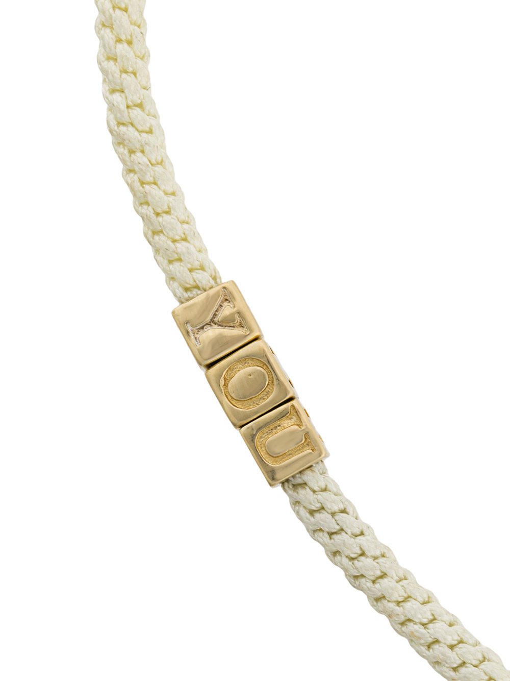 'You' bead and cord bracelet