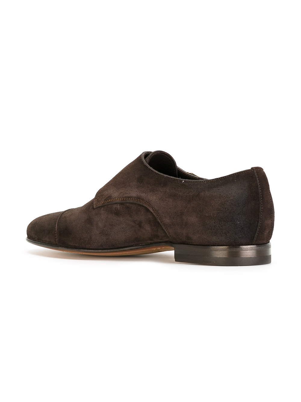 retro suede monk strap shoes