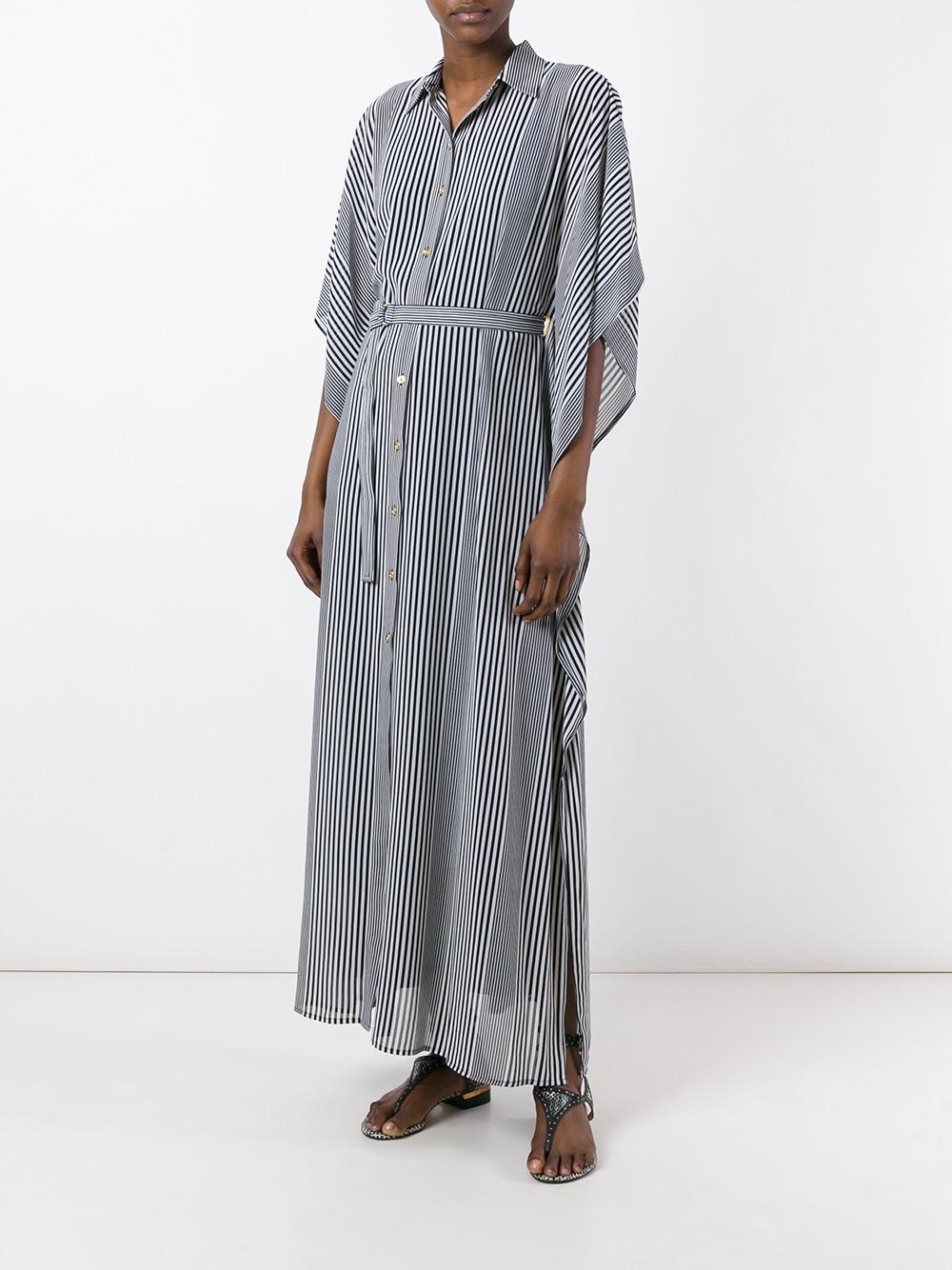 striped maxi dress