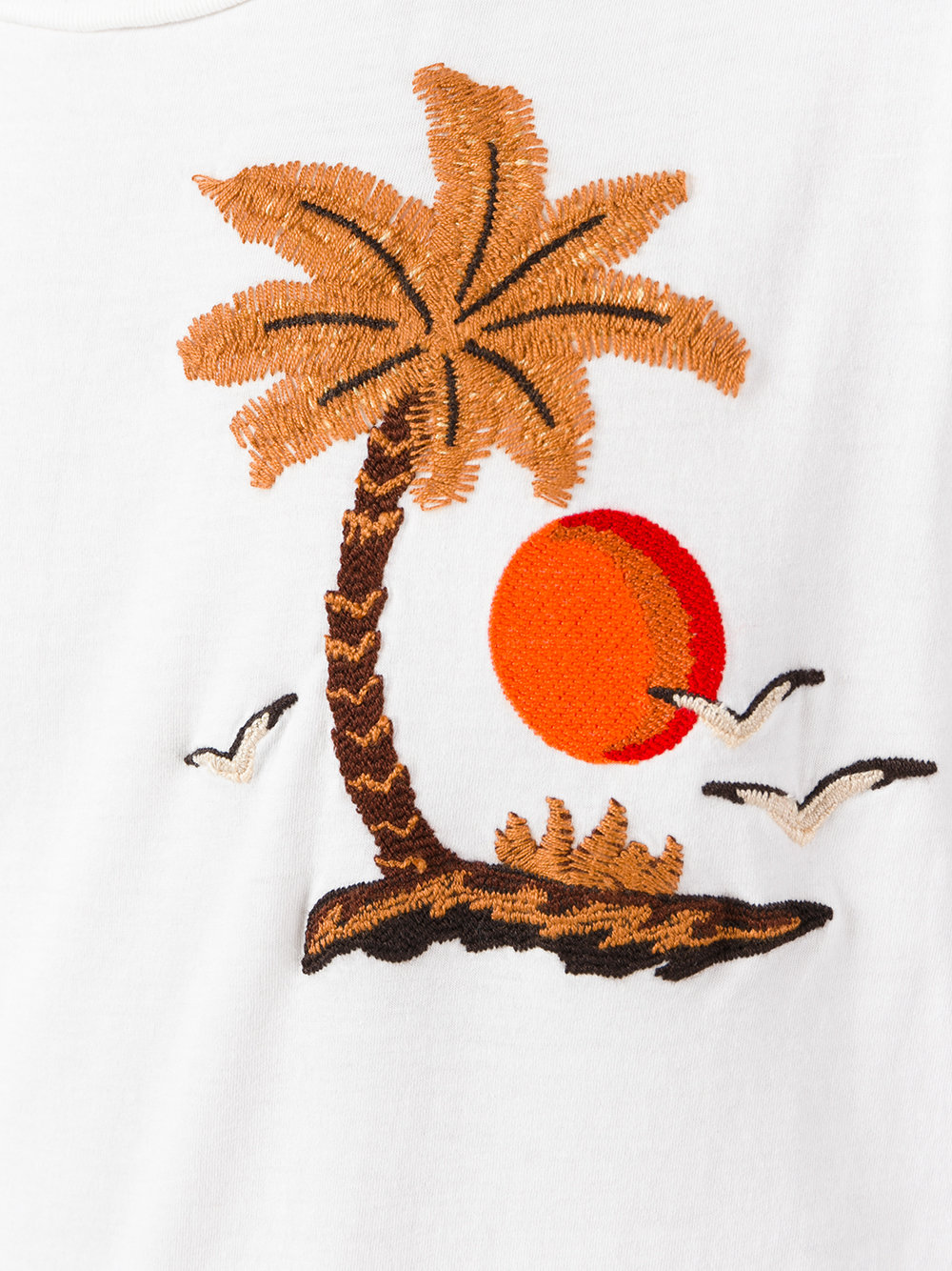 embroidered palm tree T-shirt