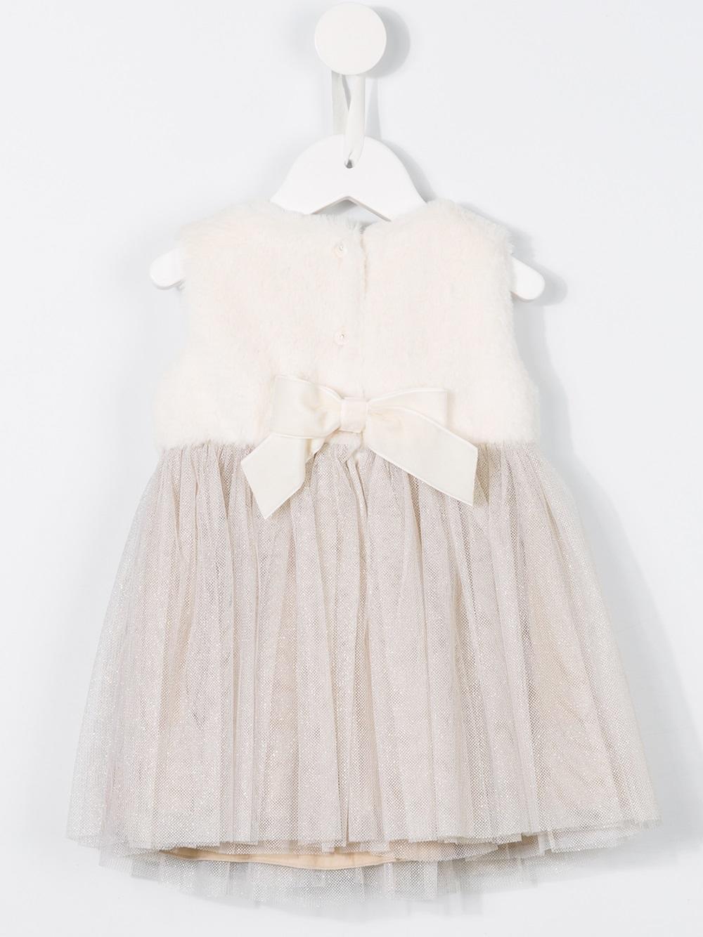 teddy bear appliqué dress