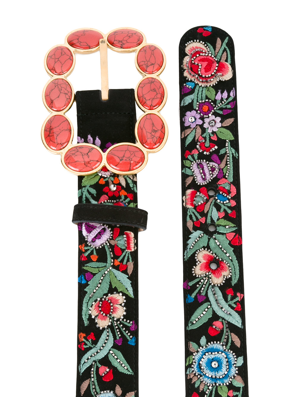 花卉刺绣腰带