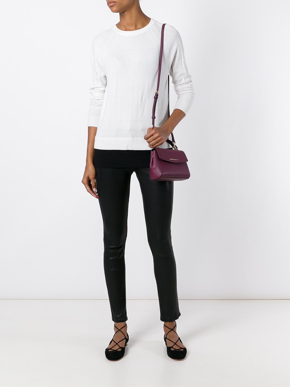 contrast hem jumper 