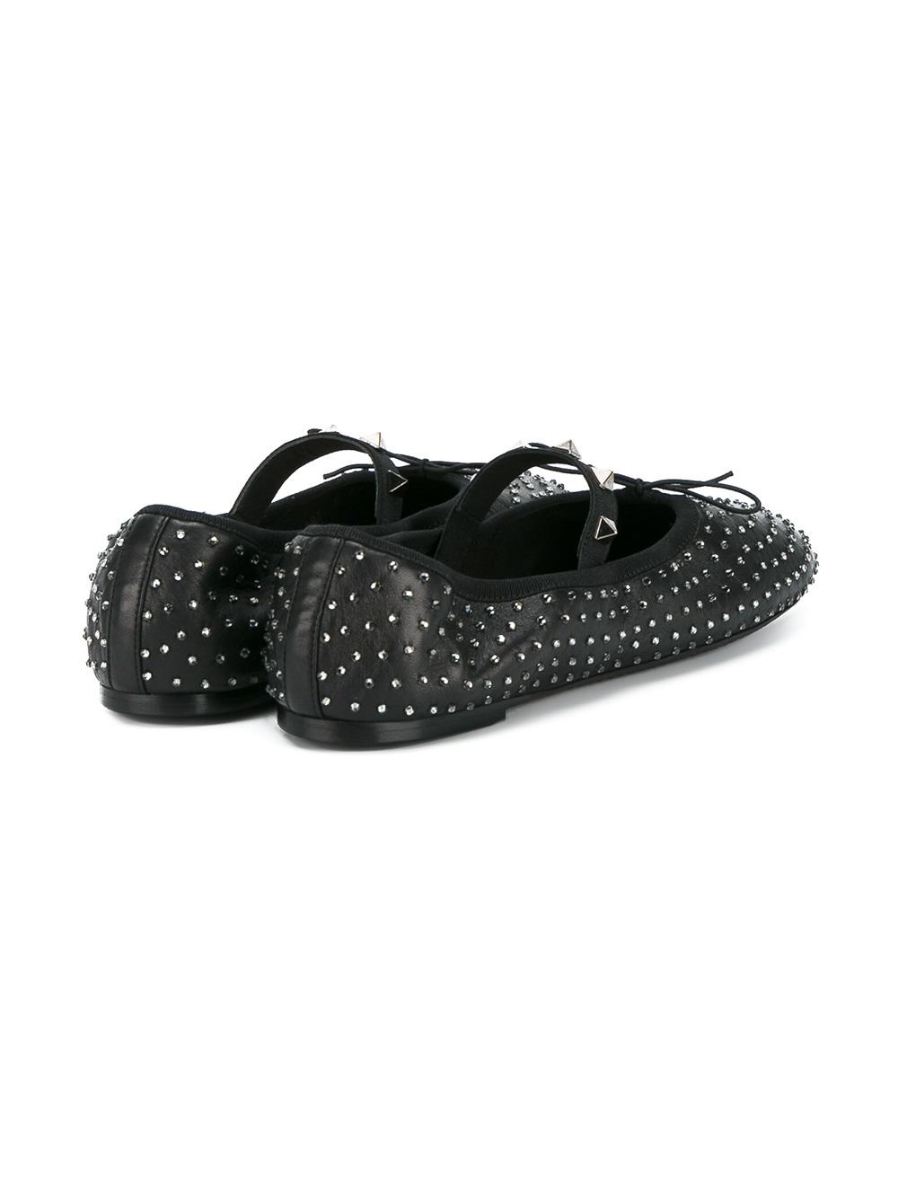 Valentino Garavani embellished Rockstud Ballerinas