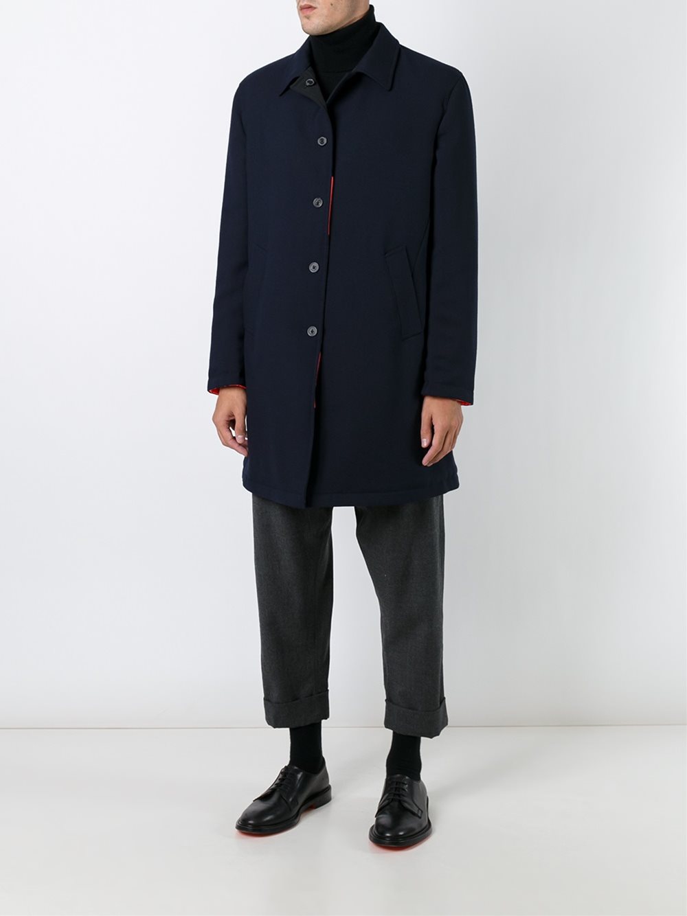 button front short coat