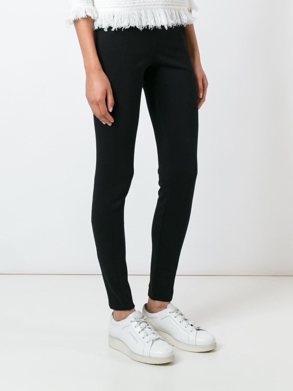 zip detail stretch leggings 