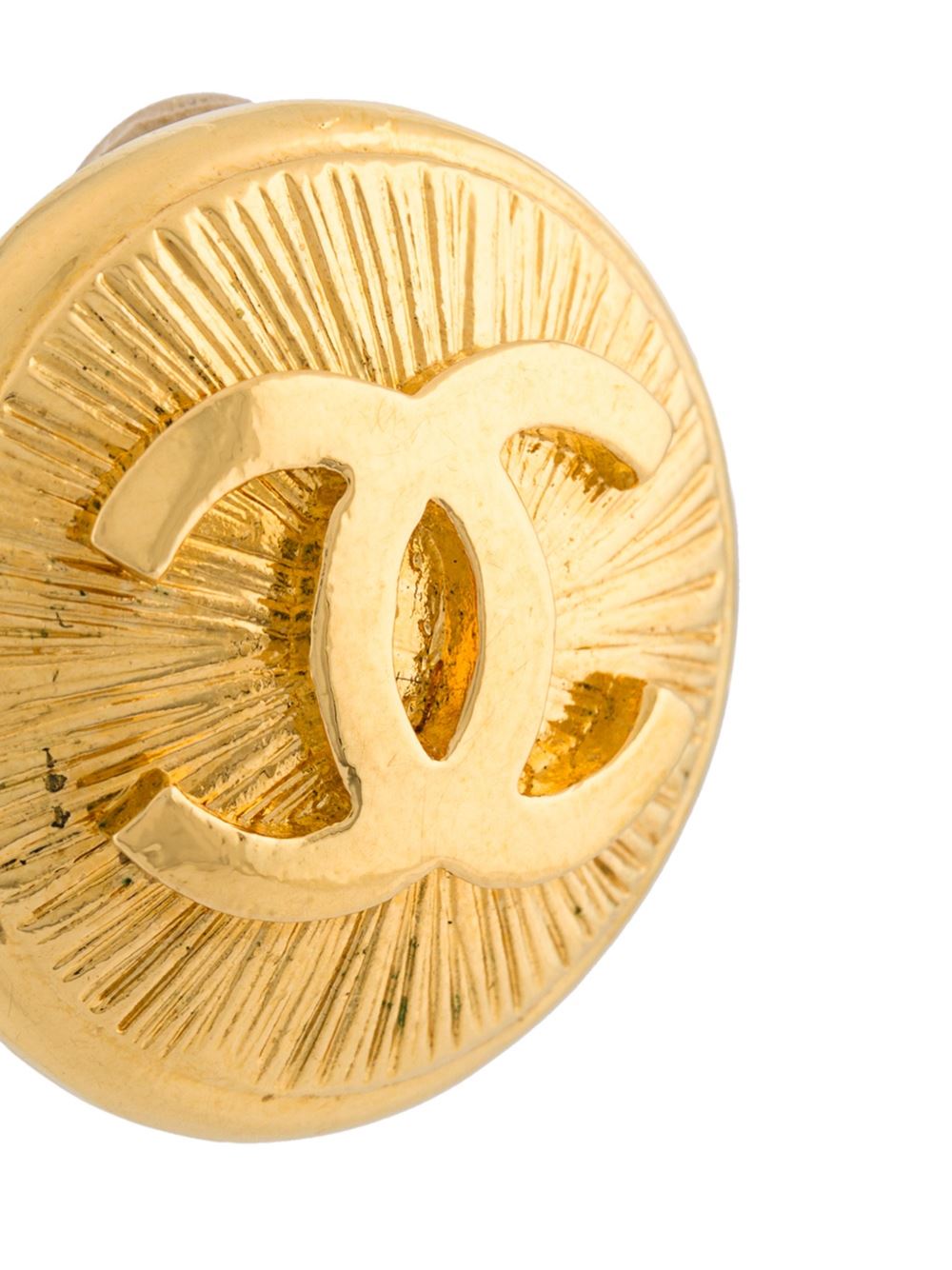 sunburst CC logo clip-on earrings