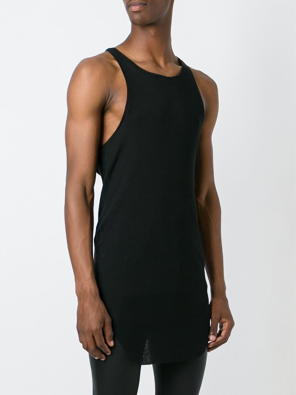 long ribbed vest