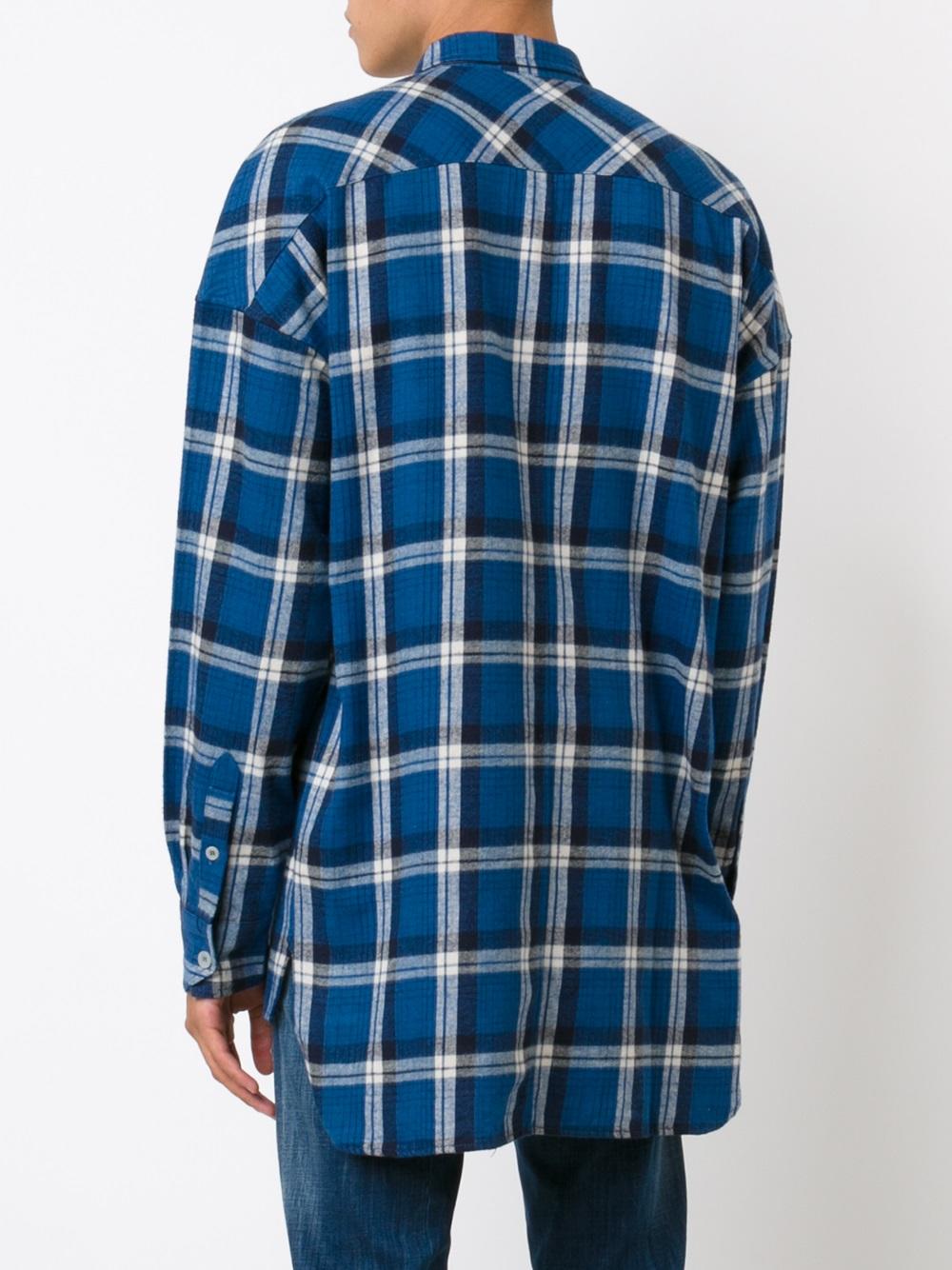 chest pockets plaid shirt