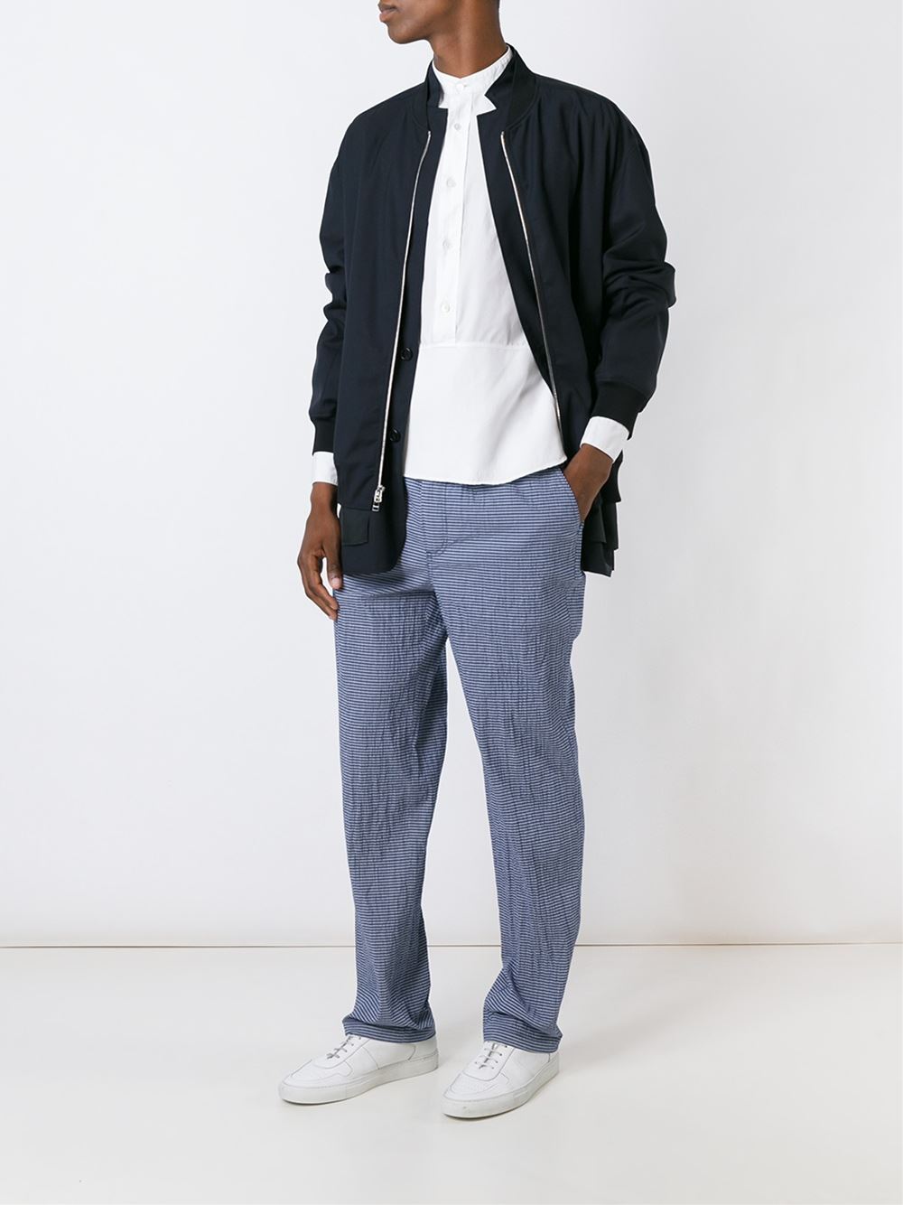 striped relaxed trousers