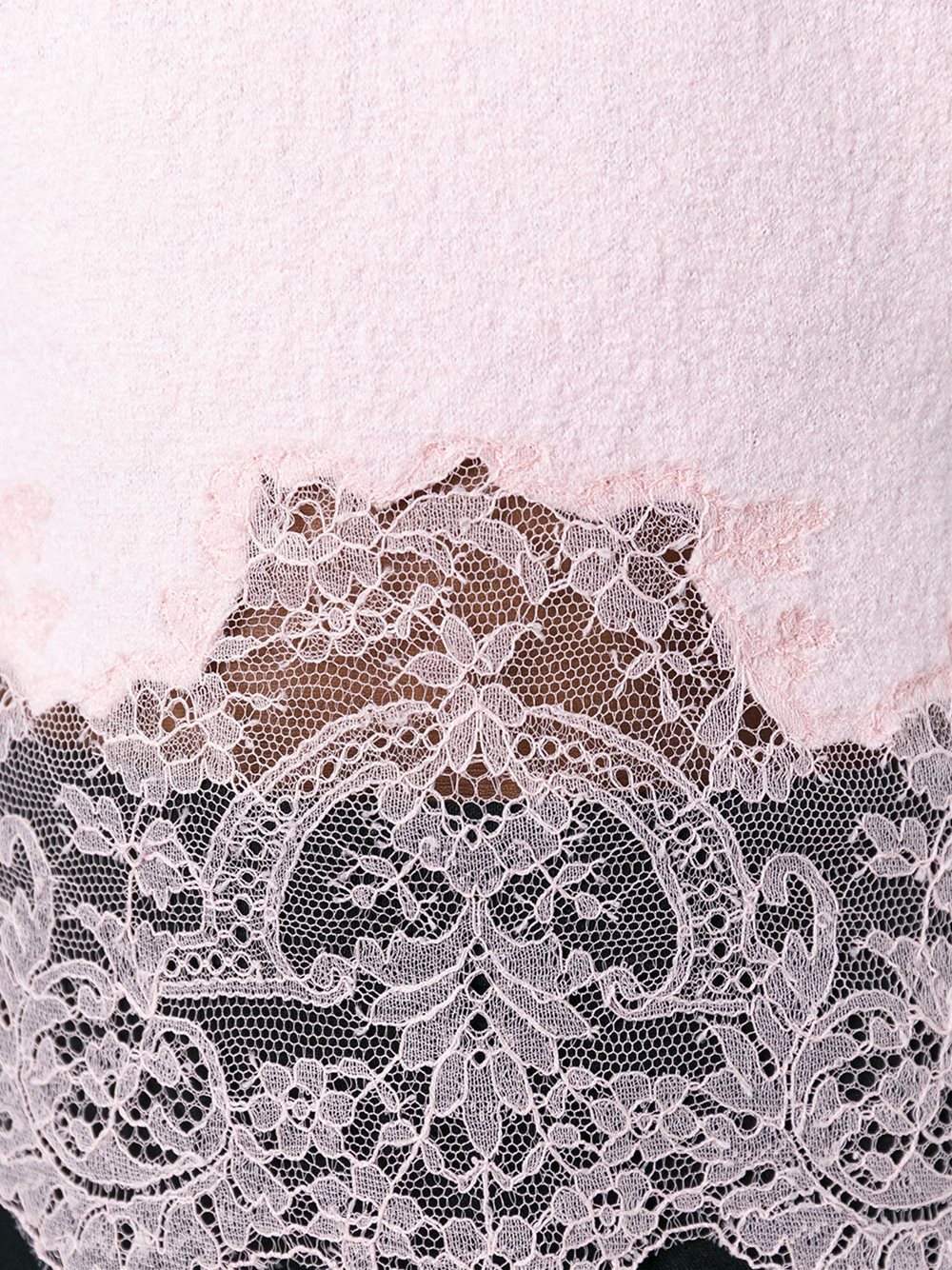 lace detail knit top