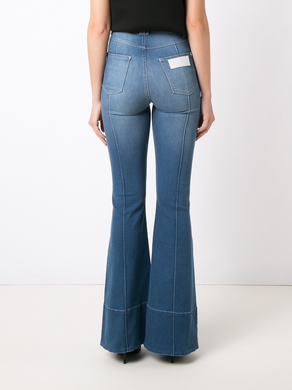 high waist flared jeans