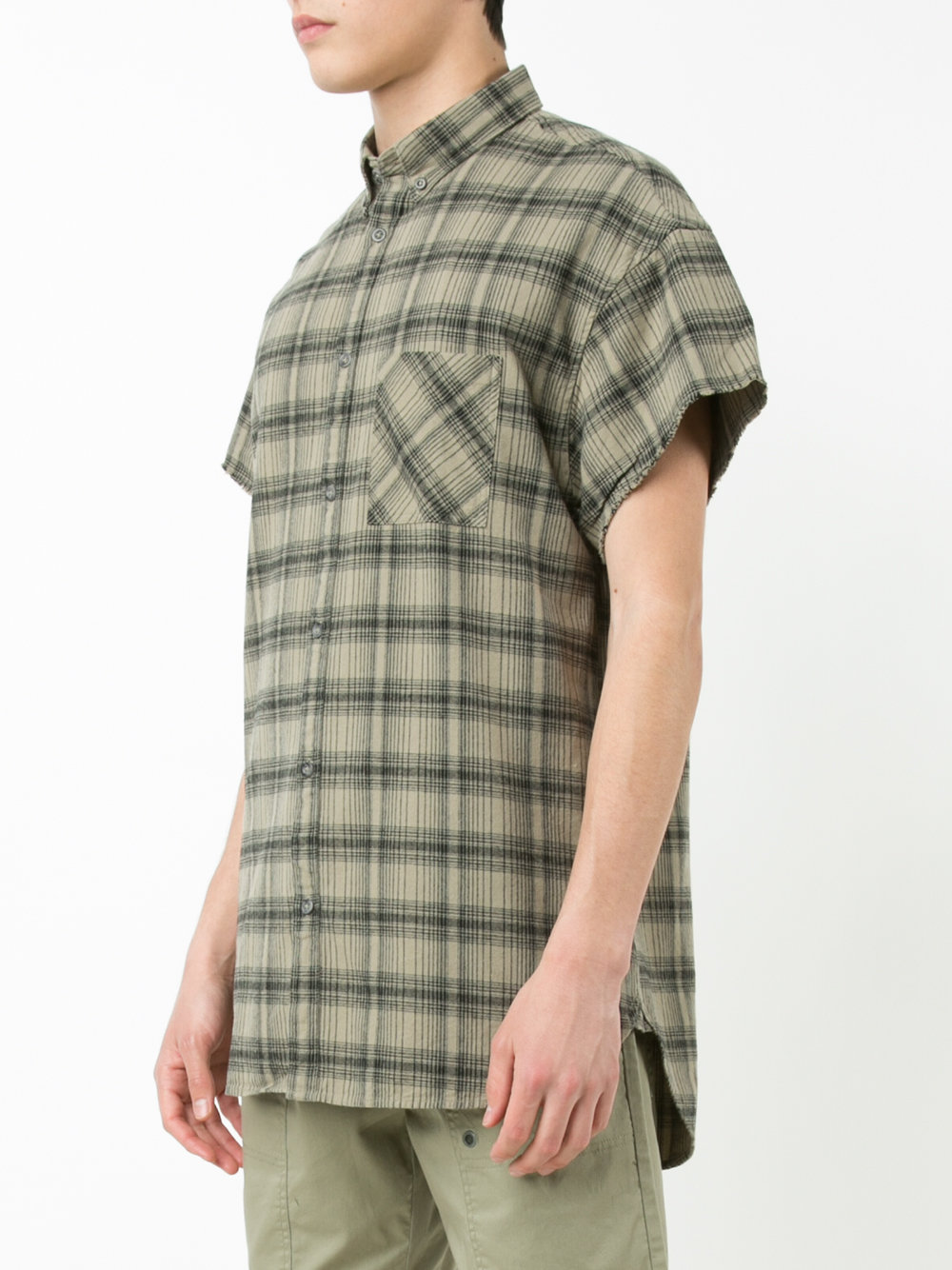 checked shortsleeved shirt