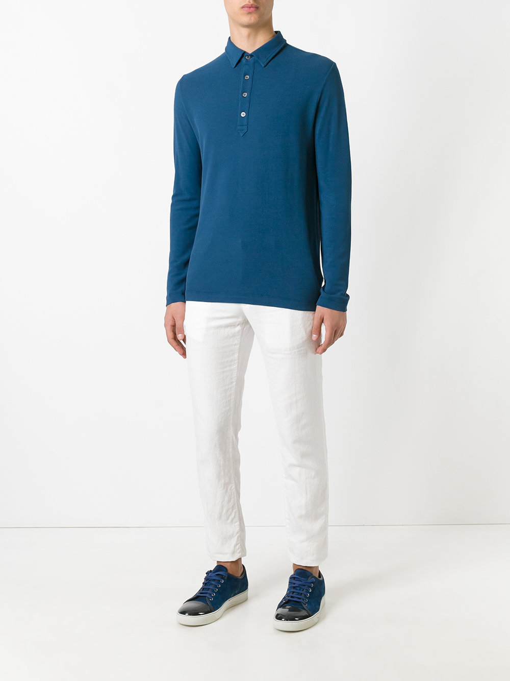 longsleeved polo shirt