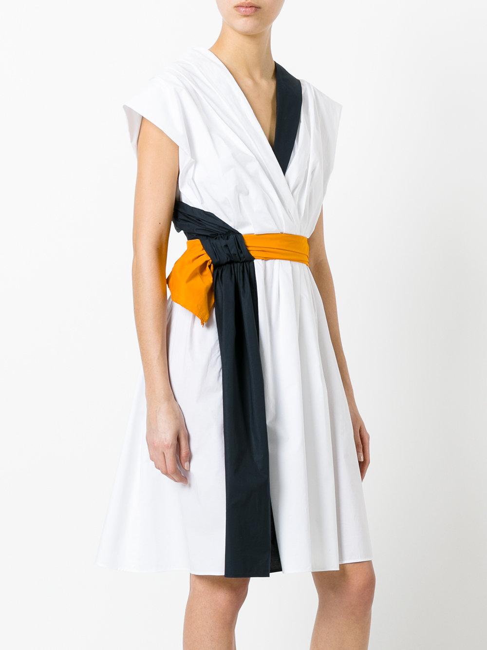belted wrap dress