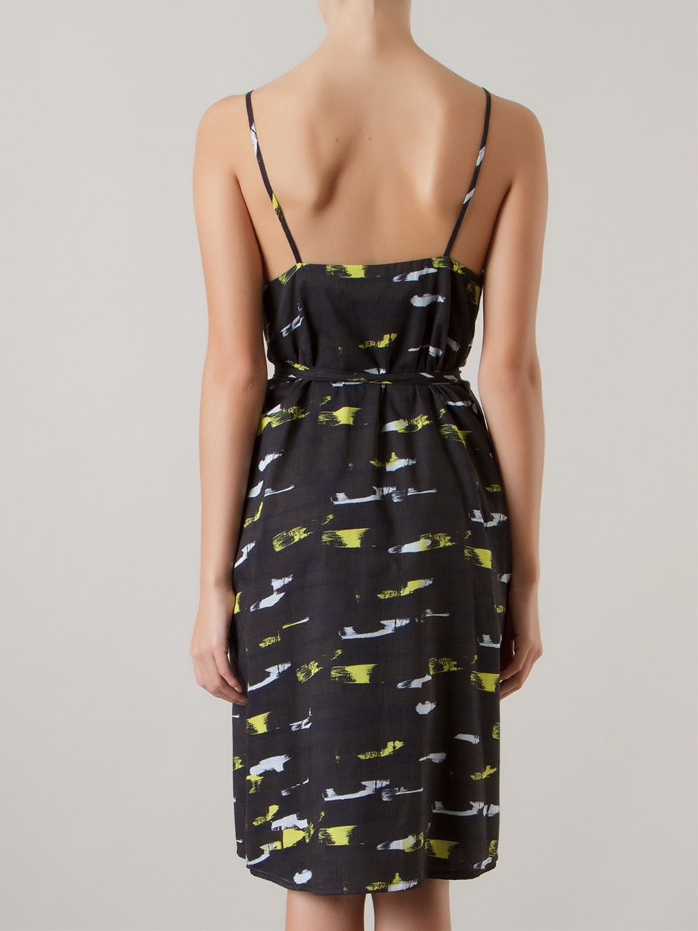 abstract print shift dress