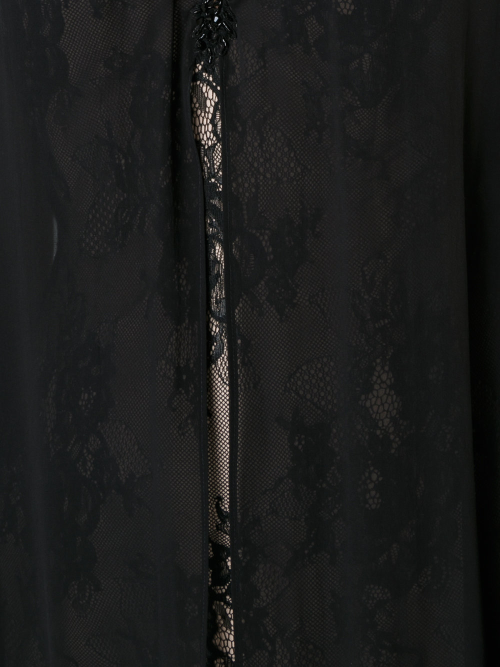 Mousselin long cape dress