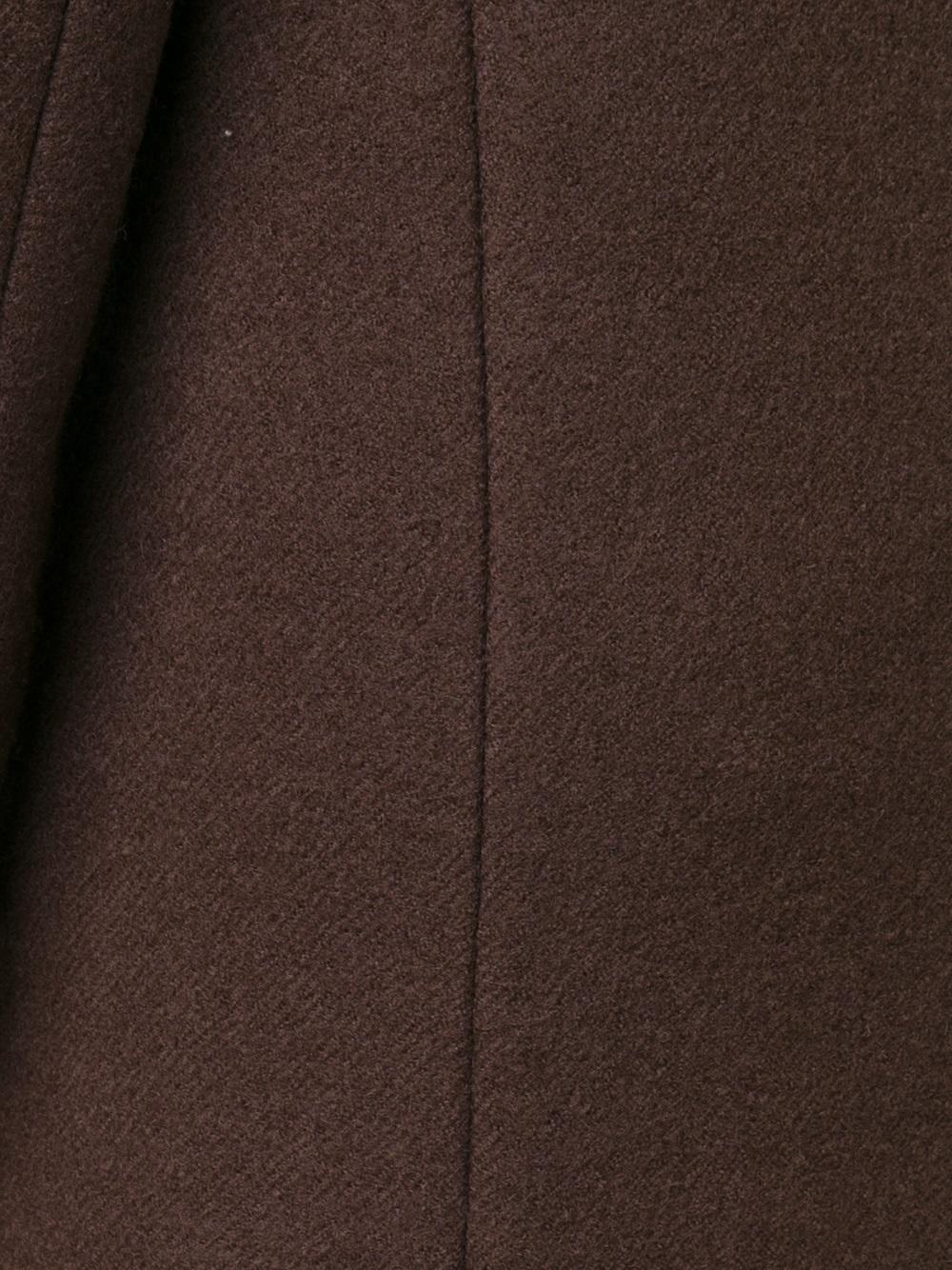 notched lapel mid coat