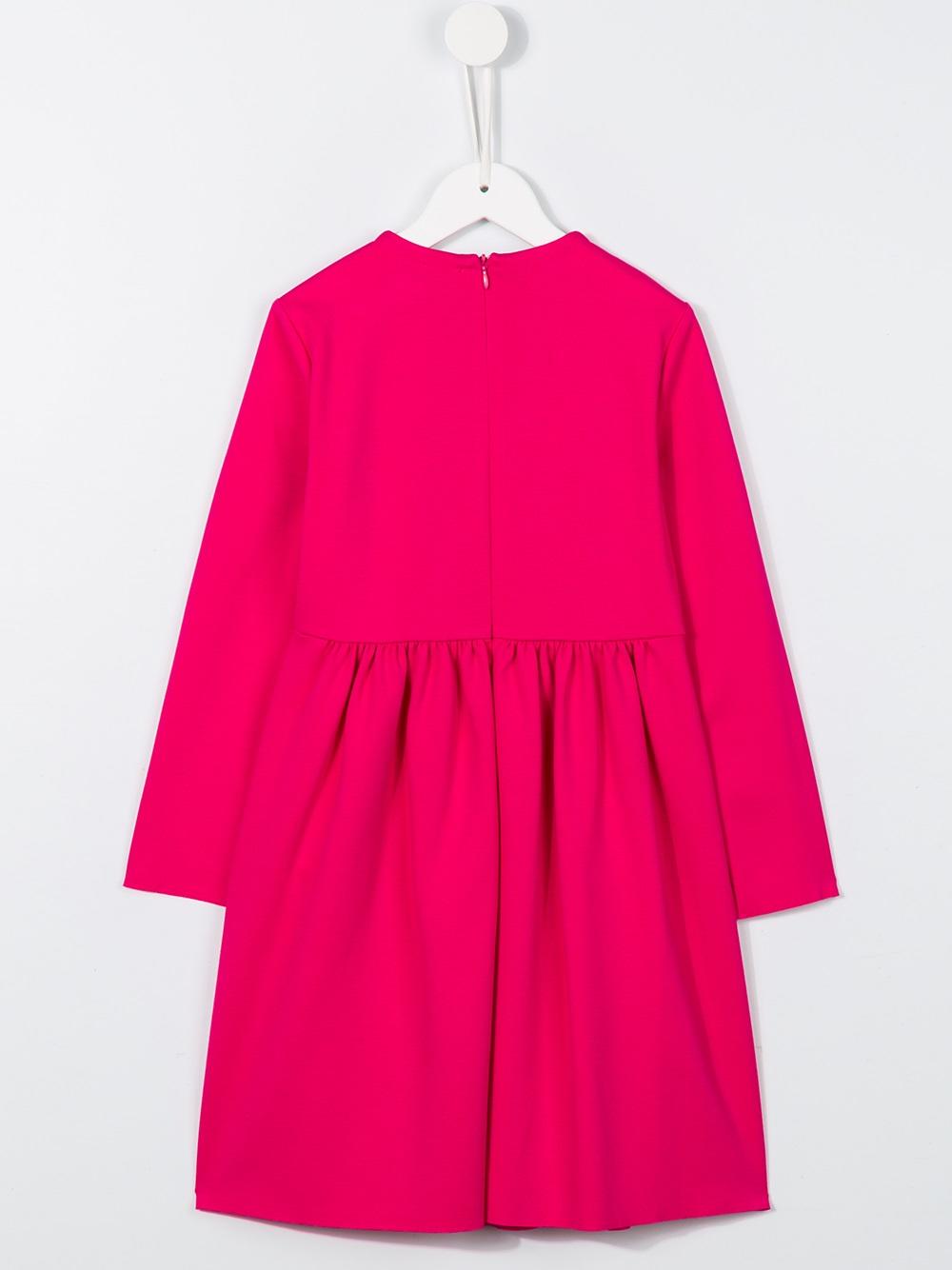 pleated A-line dress