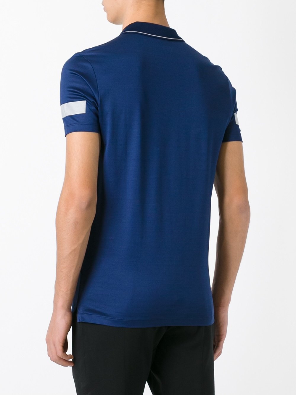 sleeve stripe polo shirt